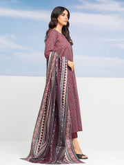 edenrobe Allure Lawn Unstitched Printed 3Pc Suit EWU24A1-28192-3P