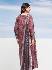 edenrobe Allure Lawn Unstitched Printed 3Pc Suit EWU24A1-28192-3P