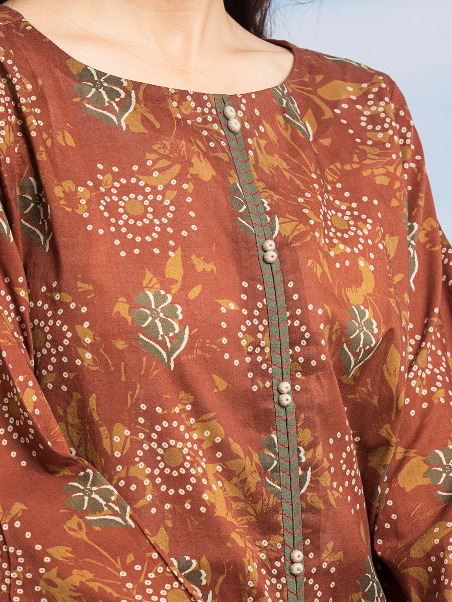 edenrobe Allure Lawn Unstitched Printed 3Pc Suit EWU24A1-28196-3P