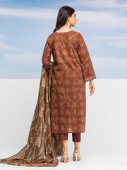 edenrobe Allure Lawn Unstitched Printed 3Pc Suit EWU24A1-28196-3P