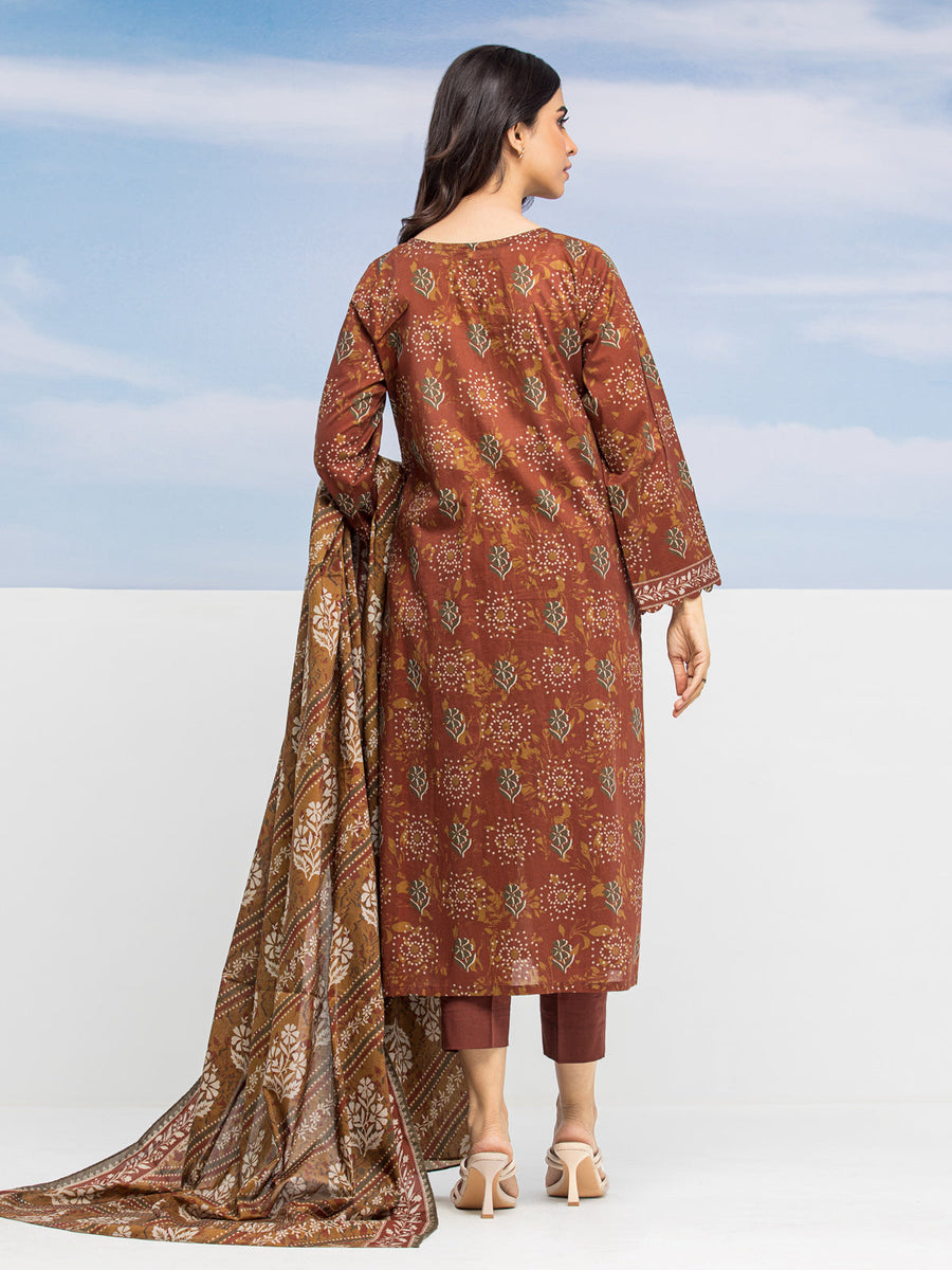 edenrobe Allure Lawn Unstitched Printed 3Pc Suit EWU24A1-28196-3P