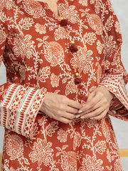edenrobe Allure Lawn Unstitched Printed 3Pc Suit EWU24A1-28202