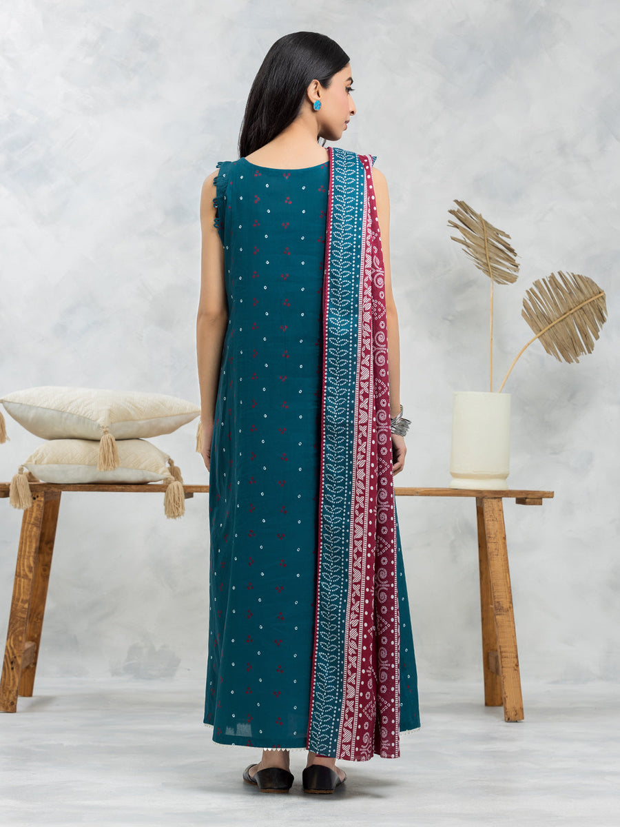 edenrobe Allure Lawn Unstitched Printed 3Pc Suit EWU24A1-28235