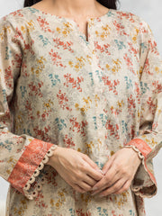 edenrobe Allure Lawn Unstitched Printed 3Pc Suit EWU24A1-28276