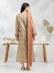 edenrobe Allure Lawn Unstitched Printed 3Pc Suit EWU24A1-28276