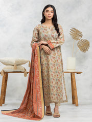 edenrobe Allure Lawn Unstitched Printed 3Pc Suit EWU24A1-28276
