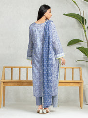 edenrobe Allure Lawn Unstitched Printed 3Pc Suit EWU24A1-28284