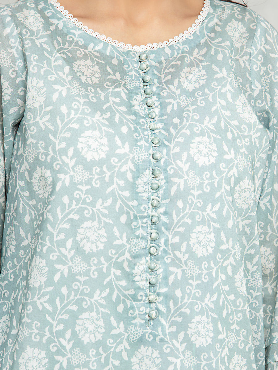 edenrobe Allure Lawn Unstitched Printed 3Pc Suit EWU24A1-28307