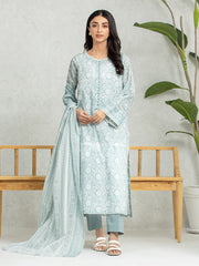 edenrobe Allure Lawn Unstitched Printed 3Pc Suit EWU24A1-28307