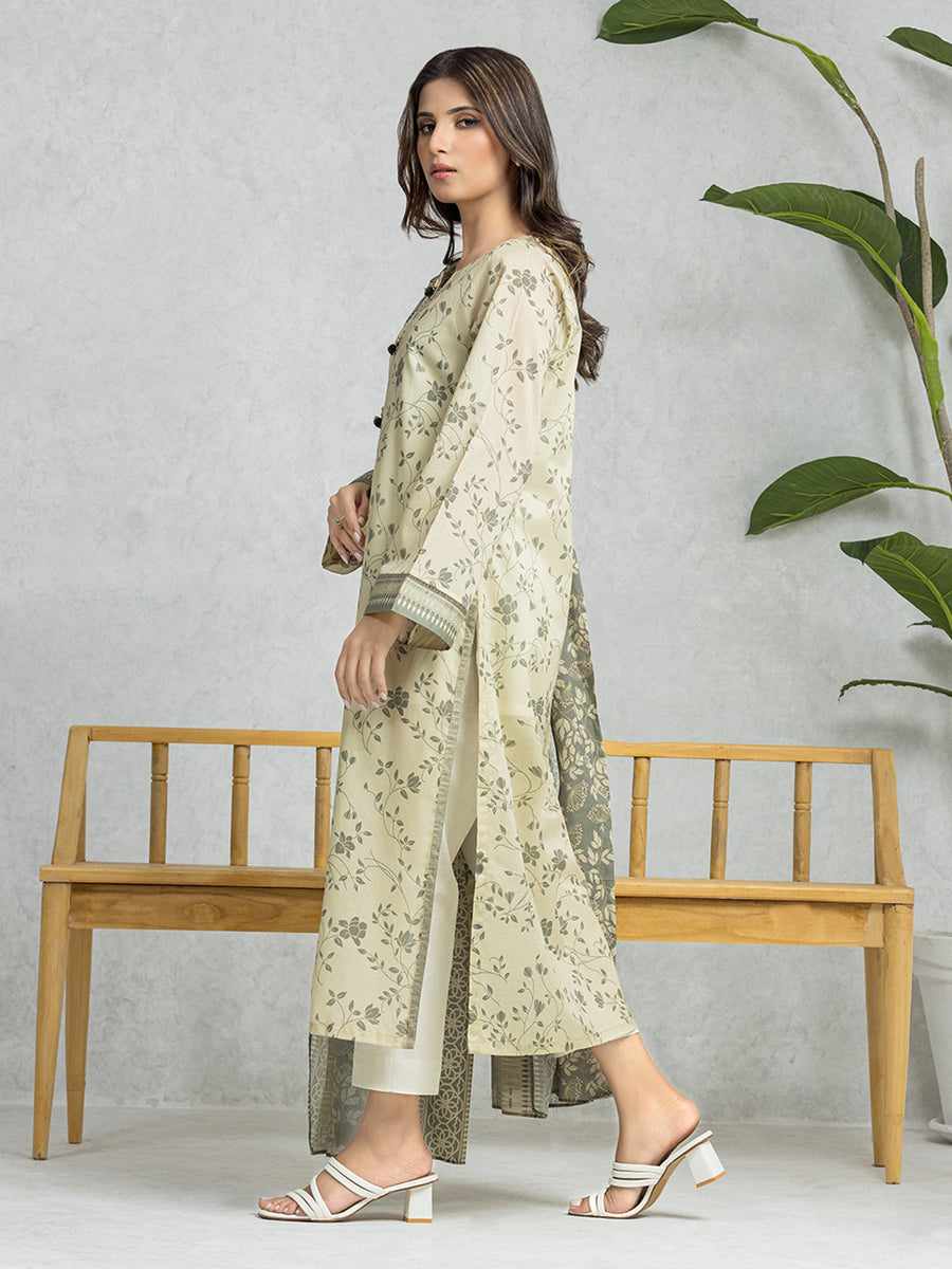 edenrobe Allure Lawn Unstitched Printed 3Pc Suit EWU24A1-28323