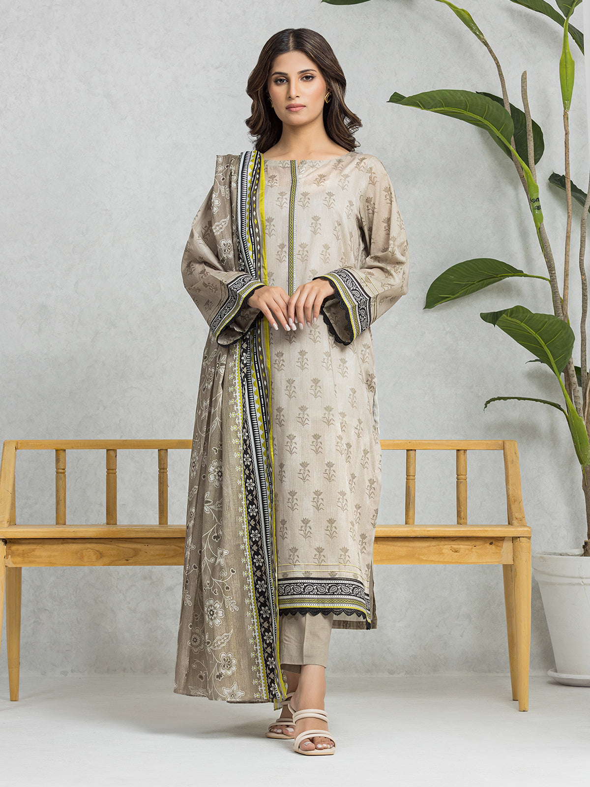 Eden Robe Spirit edenrobe Allure Lawn Unstitched Printed 3Pc Suit EWU24A1-28343