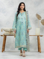 edenrobe Allure Lawn Unstitched Printed 3Pc Suit EWU24A1-28379