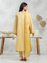 edenrobe Allure Lawn Unstitched Printed 3Pc Suit EWU24A1-29012
