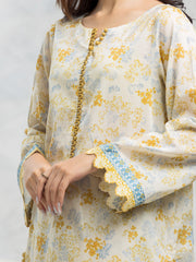 edenrobe Allure Lawn Unstitched Printed 3Pc Suit EWU24A1-29046