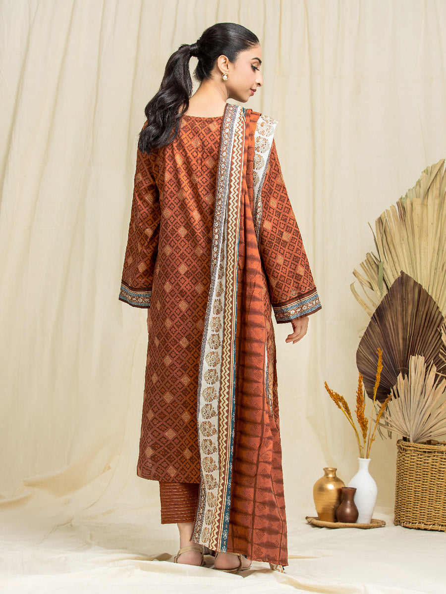 edenrobe Allure Lawn Unstitched Printed 3Pc Suit EWU24A1-29068