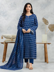 edenrobe Allure Lawn Unstitched Printed 3Pc Suit EWU24A1-29091