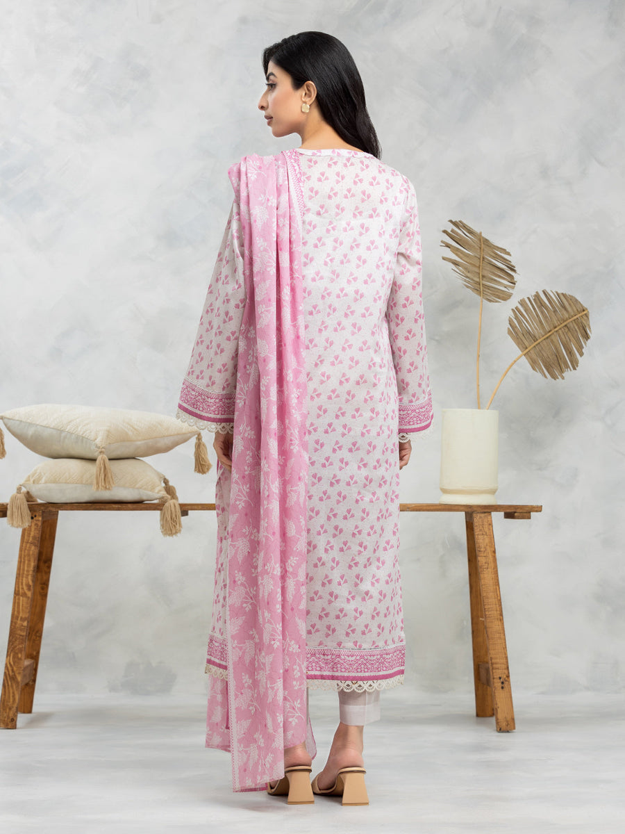 edenrobe Allure Lawn Unstitched Printed 3Pc Suit EWU24A1-29100