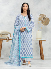 edenrobe Allure Lawn Unstitched Printed 3Pc Suit EWU24A1-29113