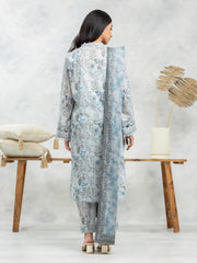 edenrobe Allure Lawn Unstitched Printed 3Pc Suit EWU24A1-29153
