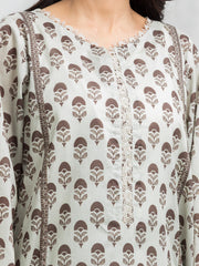 edenrobe Allure Lawn Unstitched Printed 3Pc Suit EWU24A1-29167