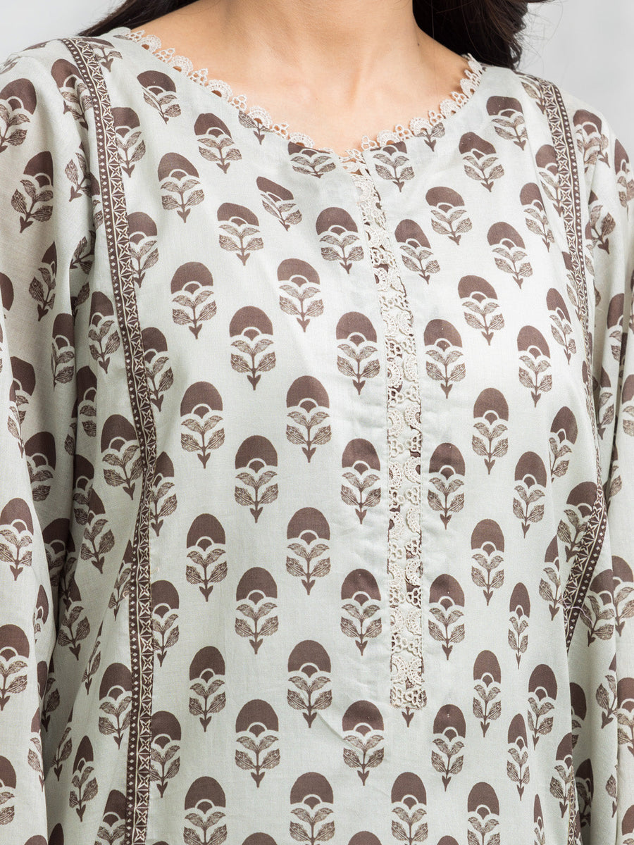 edenrobe Allure Lawn Unstitched Printed 3Pc Suit EWU24A1-29167