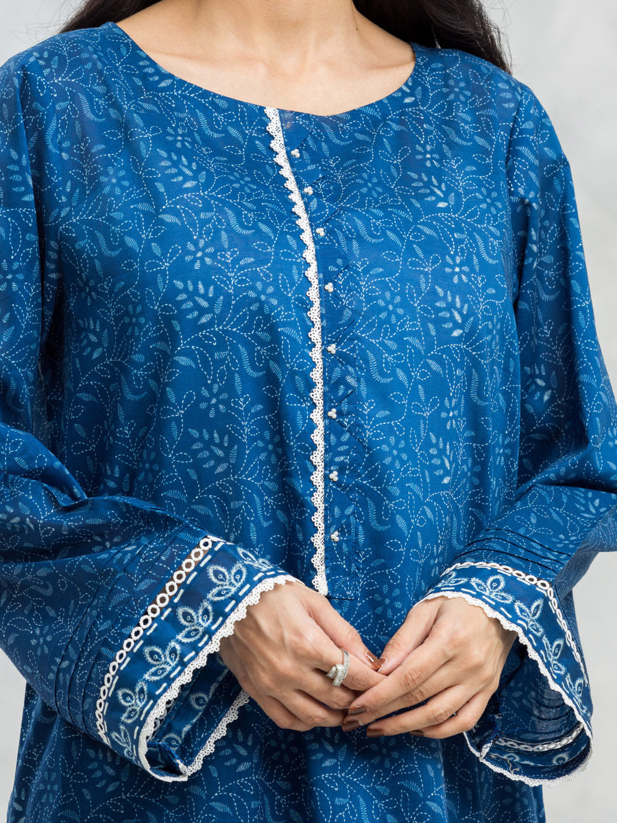 edenrobe Allure Lawn Unstitched Printed 3Pc Suit EWU24A1-29177