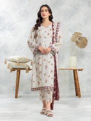 edenrobe Allure Lawn Unstitched Printed 3Pc Suit EWU24A1-29178