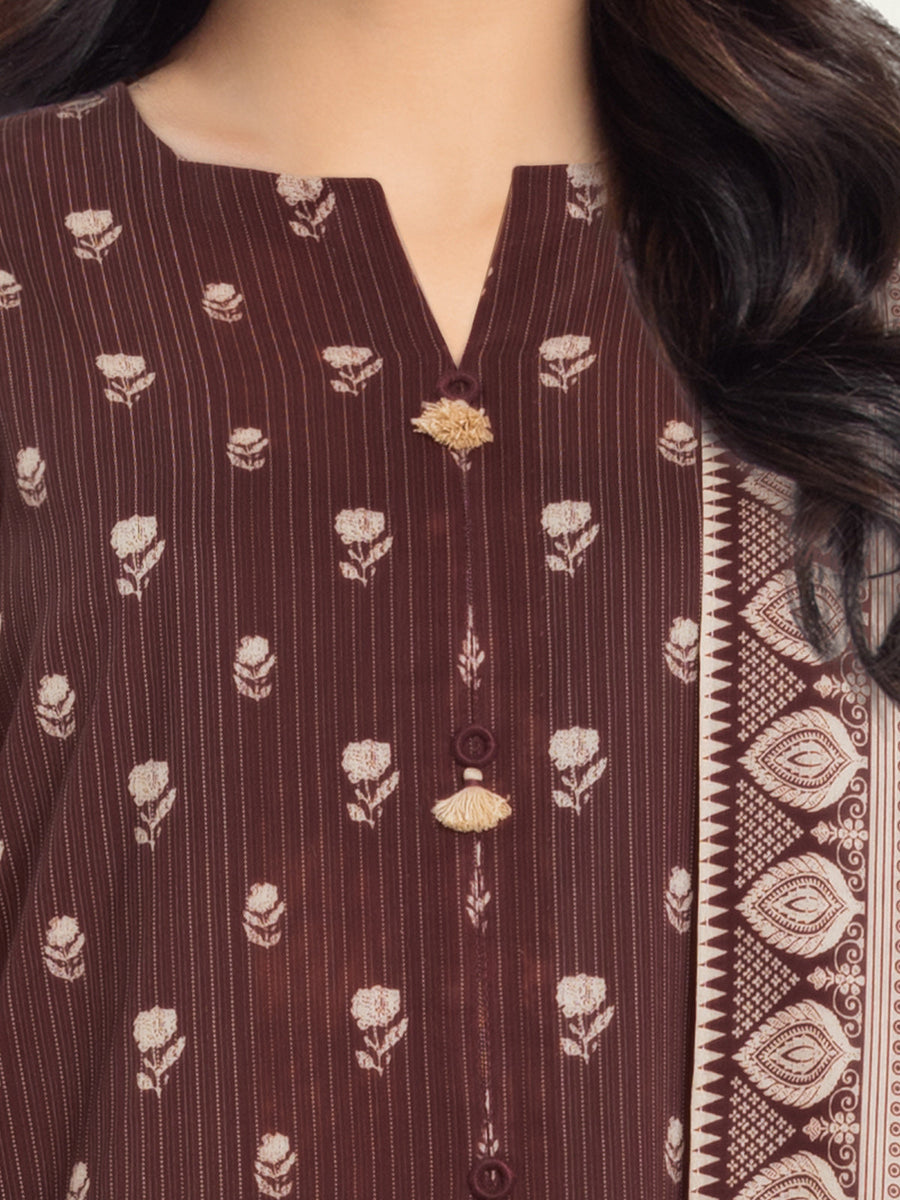 edenrobe Allure Lawn Unstitched Printed 3Pc Suit EWU24A1-29188