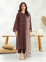 edenrobe Allure Lawn Unstitched Printed 3Pc Suit EWU24A1-29188