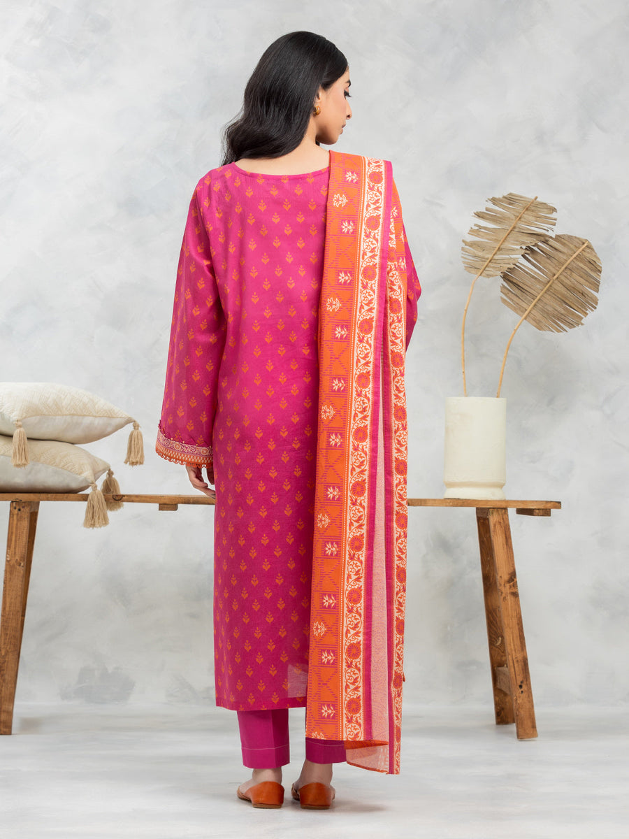 edenrobe Allure Lawn Unstitched Printed 3Pc Suit EWU24A1-29190