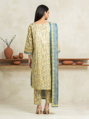 edenrobe Allure Lawn Unstitched Printed 3Pc Suit EWU24A1-29244