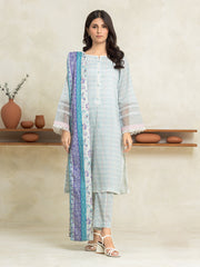 edenrobe Allure Lawn Unstitched Printed 3Pc Suit EWU24A1-29245