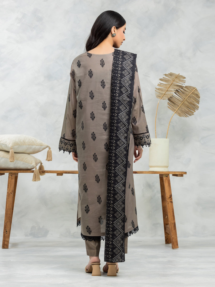 edenrobe Allure Lawn Unstitched Printed 3Pc Suit EWU24A1-29472