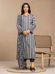edenrobe Allure Lawn Unstitched Printed 3Pc Suit EWU24A1-29481