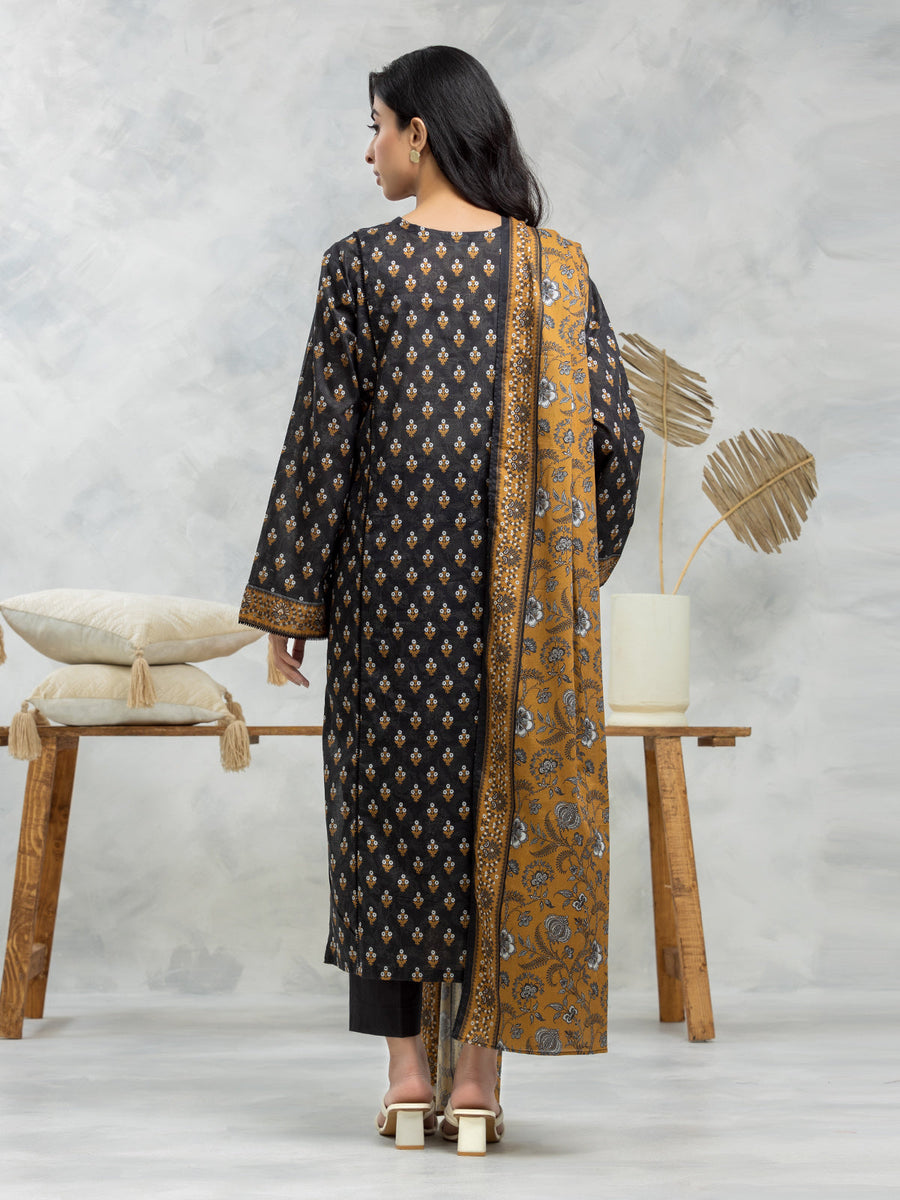 edenrobe Allure Lawn Unstitched Printed 3Pc Suit EWU24A1-29482
