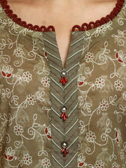 edenrobe Allure Lawn Unstitched Printed 3Pc Suit EWU24A1-29483