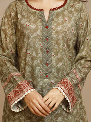 edenrobe Allure Lawn Unstitched Printed 3Pc Suit EWU24A1-29483