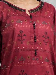 edenrobe Allure Cambric Unstitched Printed 3Pc Suit EWU24A2-27185