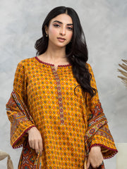 edenrobe Allure Cambric Unstitched Printed 3Pc Suit EWU24A2-28105