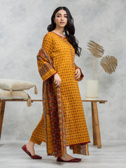 edenrobe Allure Cambric Unstitched Printed 3Pc Suit EWU24A2-28105