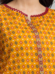 edenrobe Allure Cambric Unstitched Printed 3Pc Suit EWU24A2-28105