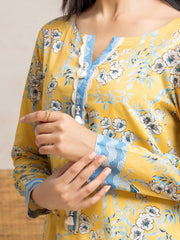 edenrobe Allure Cambric Unstitched Printed 3Pc Suit EWU24A2-28201