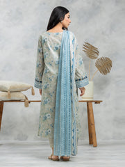 edenrobe Allure Cambric Unstitched Printed 3Pc Suit EWU24A2-28239