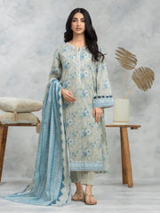 edenrobe Allure Cambric Unstitched Printed 3Pc Suit EWU24A2-28239