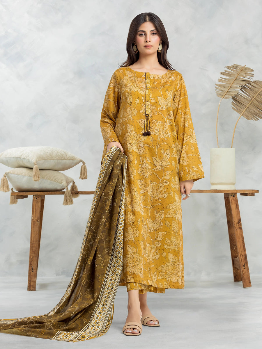 edenrobe Allure Cambric Unstitched Printed 3Pc Suit EWU24A2-28520