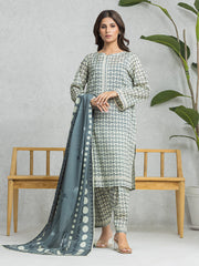 edenrobe Allure Cambric Unstitched Printed 3Pc Suit EWU24A2-29005