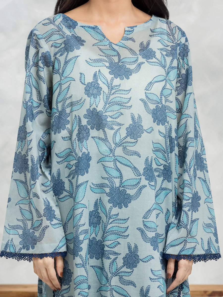 edenrobe Allure Cambric Unstitched Printed 3Pc Suit EWU24A2-29262