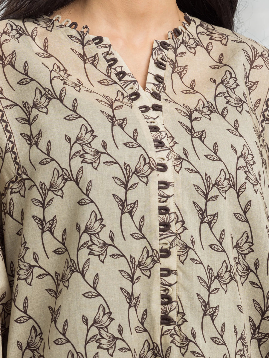 edenrobe Allure Cambric Unstitched Printed 3Pc Suit EWU24A2-29265