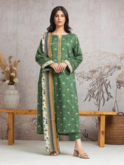 edenrobe Allure Cambric Unstitched Printed 3Pc Suit EWU24A2-29635