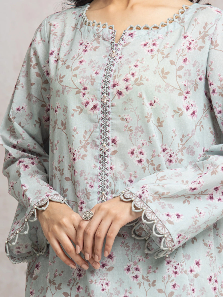 edenrobe Allure Cambric Unstitched Printed 3Pc Suit EWU24A2-29640